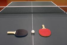 Table Tennis Rackets Royalty Free Stock Images