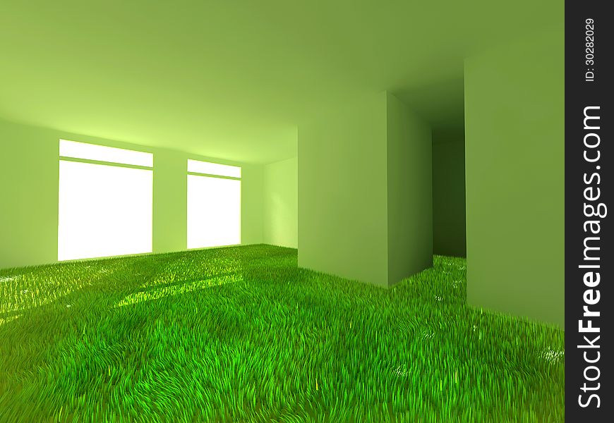 Grass in room