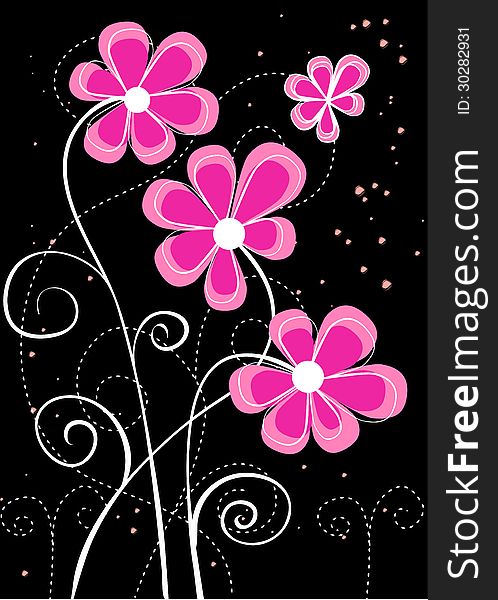 Greeting Card With Flowers