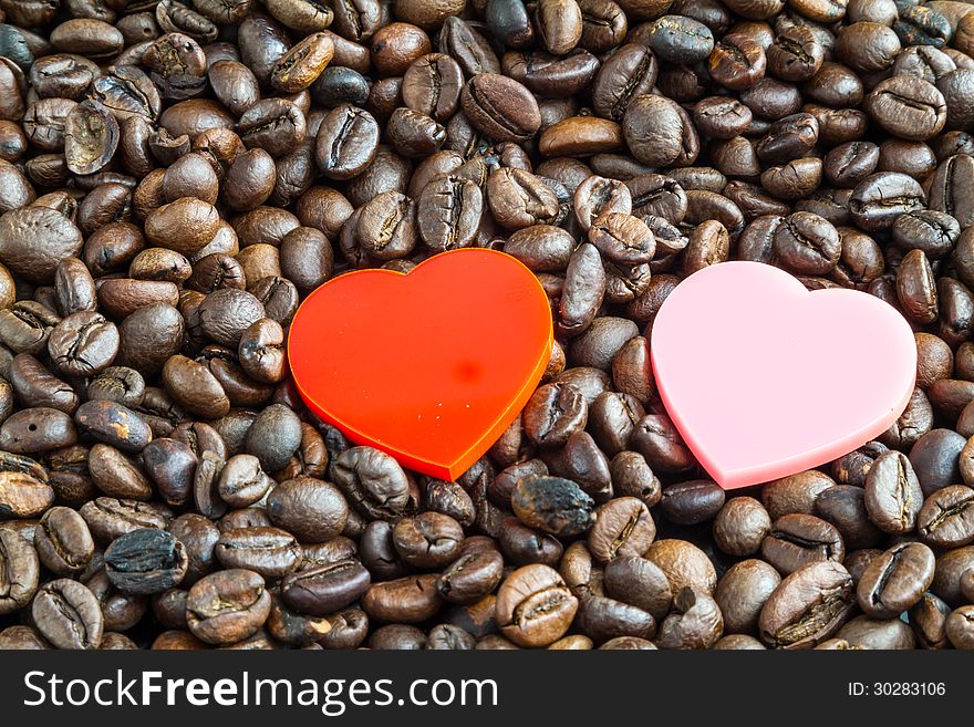 Hearts On Coffee Beans