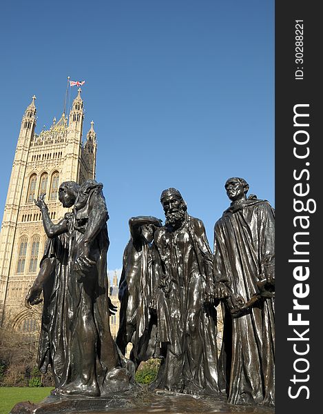 Rodin sculpture, Burghers of Calais, Westminster, London