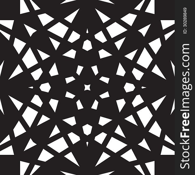 Abstract black and white geometrical seamless pattern. Abstract black and white geometrical seamless pattern