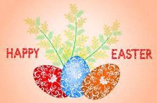 Easter Card With The Inscription Royalty Free Stock Images Easter Card With The Inscription Royalty Free Stock Images