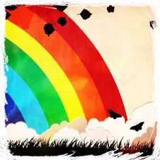 Grunge Rainbow Background Stock Photo Grunge Rainbow Background Stock Photo
