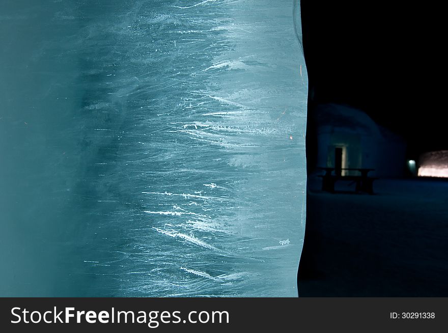 Ice background in ice hotel in Sweden. Ice background in ice hotel in Sweden