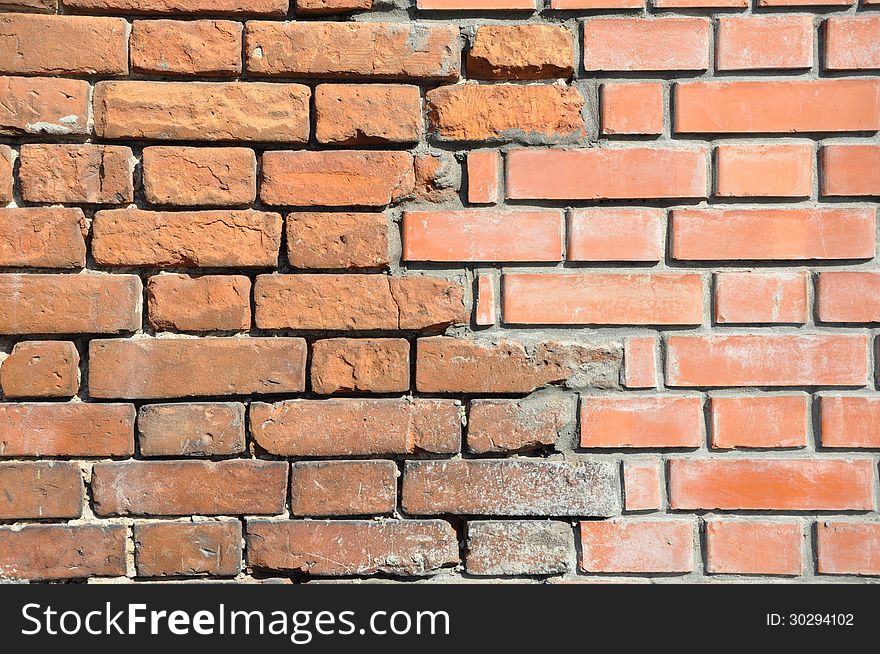 Brick wall.