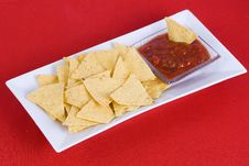 Nachos And Salsa Sauce Royalty Free Stock Images Nachos And Salsa Sauce Royalty Free Stock Images