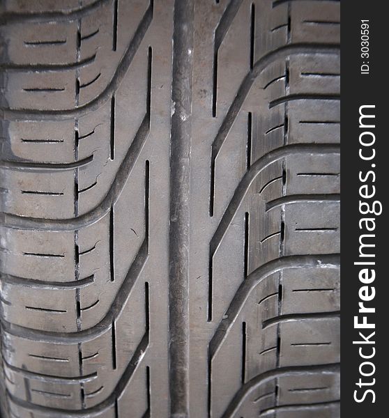 Used car tyre, close up shot. Used car tyre, close up shot