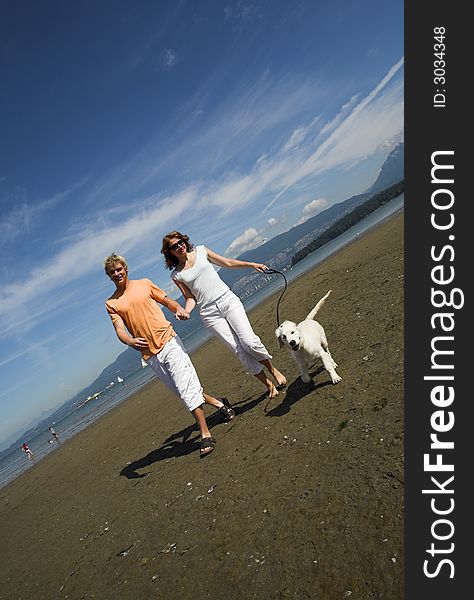 Young couple on the beach