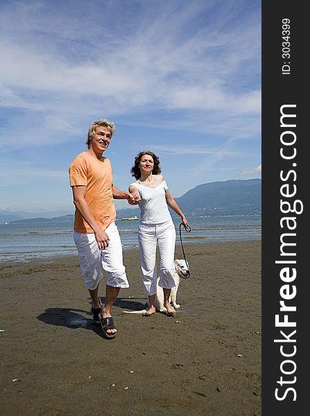 Young couple on the beach