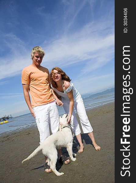 Young couple on the beach