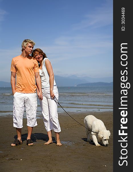 Young couple on the beach