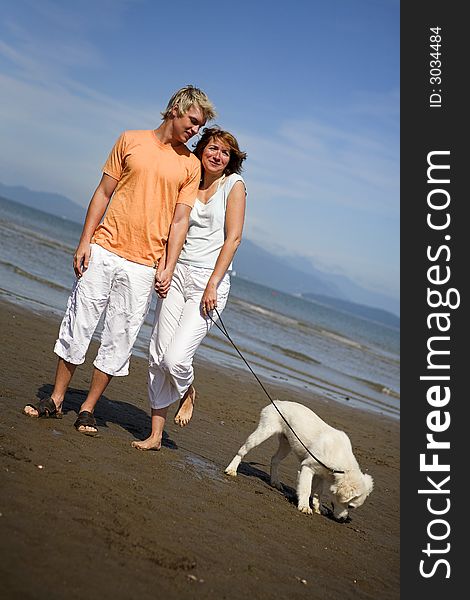 Young couple on the beach