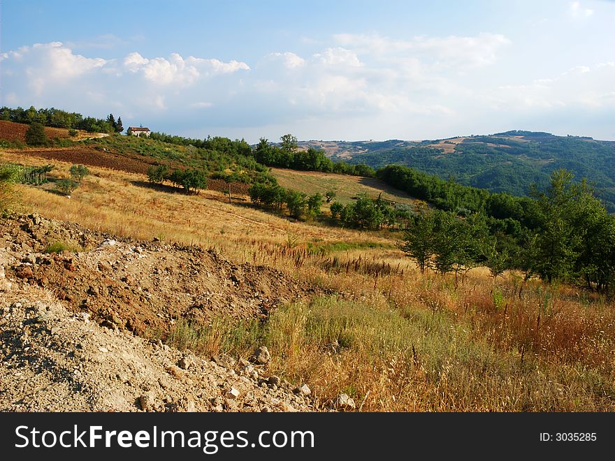 Center Italy apennines rural landscape