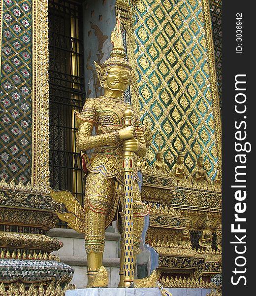 Statueof the Yaksha Demon. Wat Phra Kaeo. Bangkok.Thailand. Statueof the Yaksha Demon. Wat Phra Kaeo. Bangkok.Thailand.