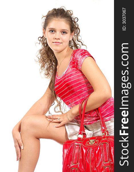 Girl With Red Bag