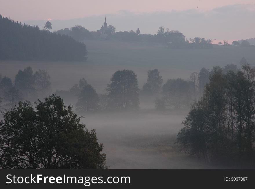Fog in the Czech Republic. Fog in the Czech Republic