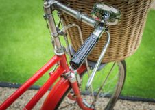 A Red Bicycle Royalty Free Stock Photos