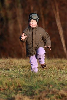 Little Boy Running Stock Photography Little Boy Running Stock Photography