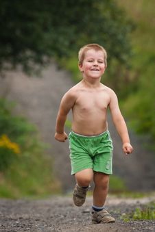 Little Boy Running Stock Image Little Boy Running Stock Image