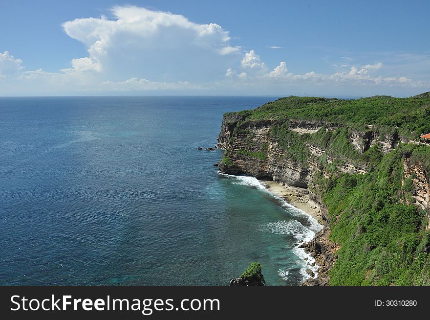 Landscape view of Uluwatu at Denpasar, Bali