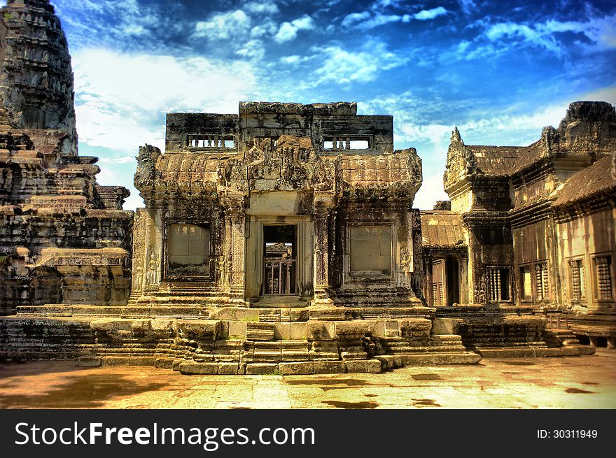 Angkor Wat Temple at Siem Reap in Cambodia.