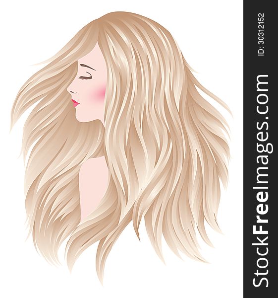 Beautiful blond girl for your design