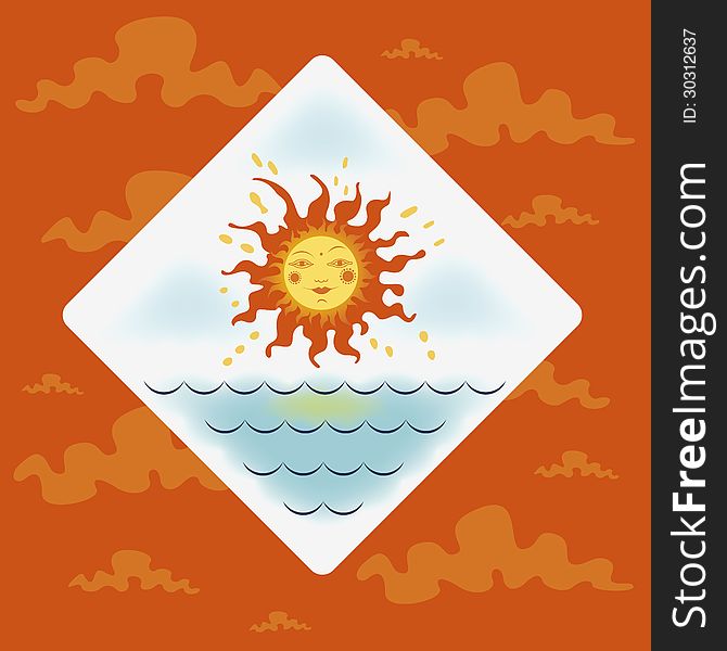 Bright Sun And Sea Design