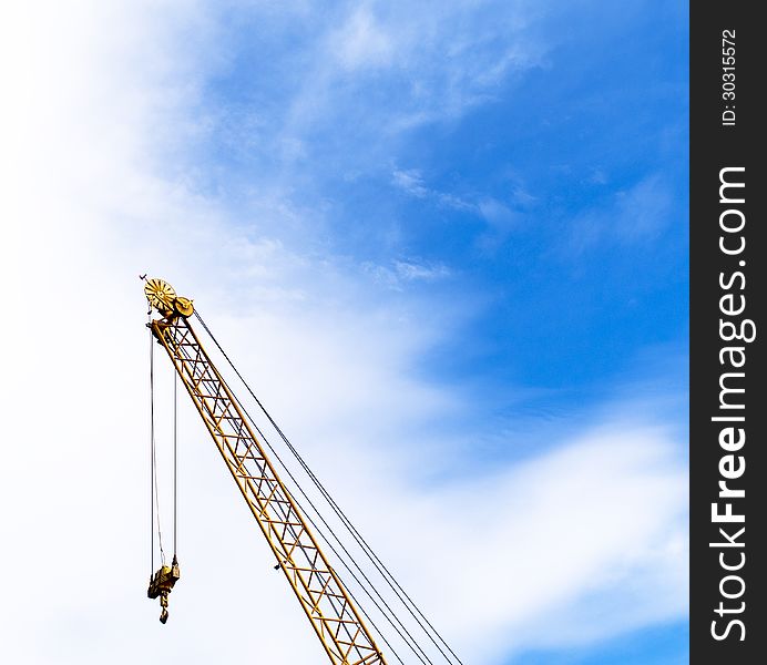 Crane in the harbour of carrara