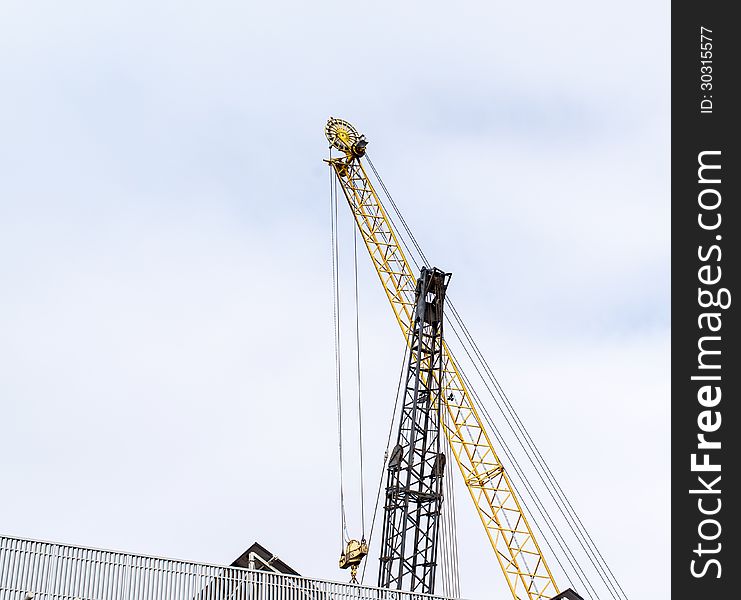 Crane in the harbour of carrara