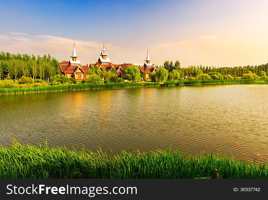 China's Heilongjiang Province, Harbin City,Volga Manor,Volga Hotel.