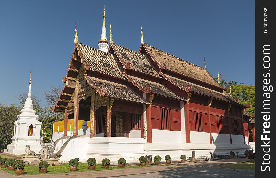 Wat Phra Singh in Chiang Mai; Thailand