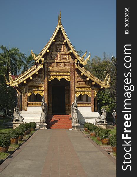 Wat Phra Singh in Chiang Mai; Thailand