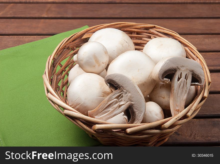 Champignon mushroom, vegetables for appetizer and side dish