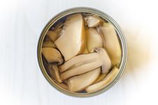 Tin Can With Mushrooms Stock Photo Tin Can With Mushrooms Stock Photo