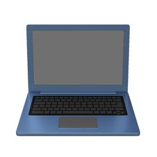Blue Laptop Blank Keyboard Royalty Free Stock Image Blue Laptop Blank Keyboard Royalty Free Stock Image