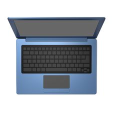 Blue Laptop Blank Keyboard Stock Photos Blue Laptop Blank Keyboard Stock Photos