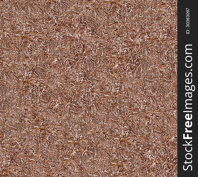 Seamless Texture of Brown Decorative Plaster Wall.