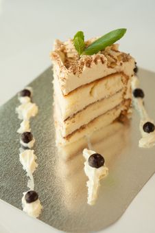 Piece Of Vanilla Cake Royalty Free Stock Photos Piece Of Vanilla Cake Royalty Free Stock Photos