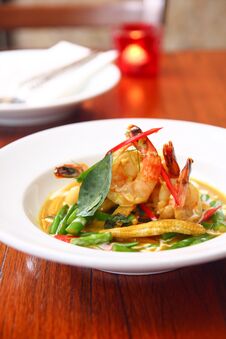 Green Curry With Prawn, Thai Food. Stock Photography Green Curry With Prawn, Thai Food. Stock Photography
