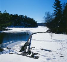 Winter On The St. Croix River Royalty Free Stock Photo Winter On The St. Croix River Royalty Free Stock Photo