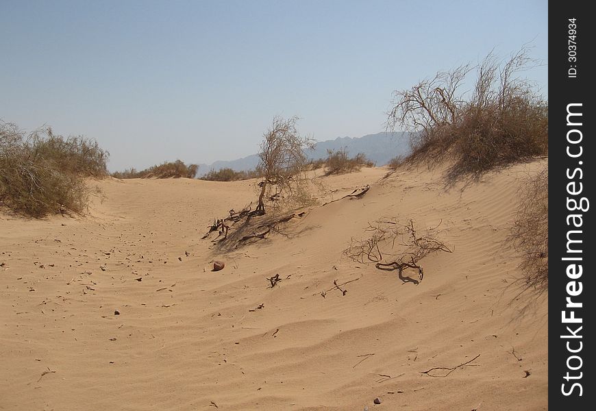 Sand dunes in Arava desert. Sand dunes in Arava desert