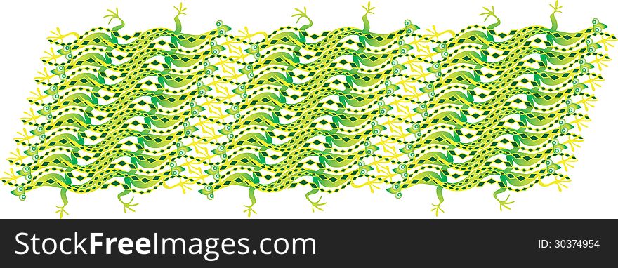 Pattern of yellow-green lizards repetitive header. Pattern of yellow-green lizards repetitive header
