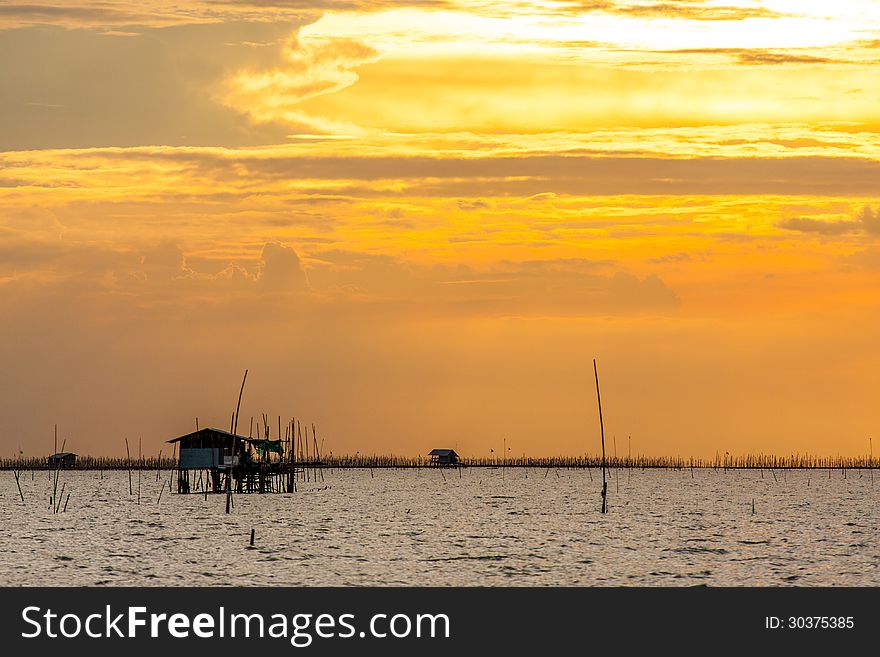 Sunset seascape, Samed island