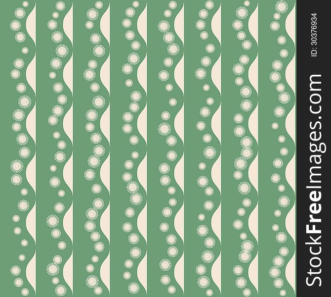 Seamless Pattern With Stripy Ornament