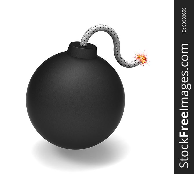 3D model of black bomb was fused