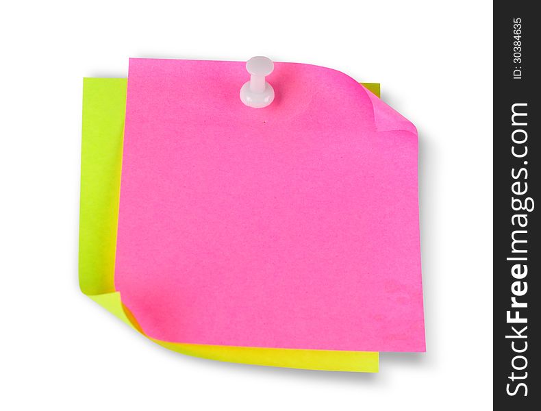 Blank colorful papers with clip