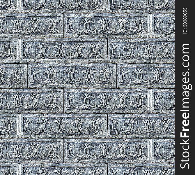 Seamless Tileable Texture of Gray Decorative Bricks Wall. Seamless Tileable Texture of Gray Decorative Bricks Wall.