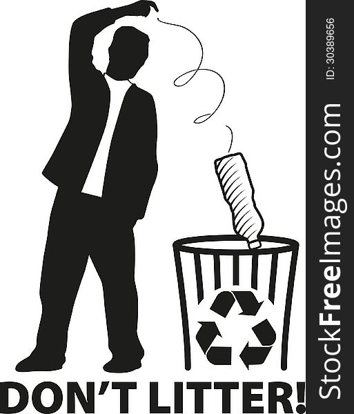 Vector illustration: do not litter!. Vector illustration: do not litter!