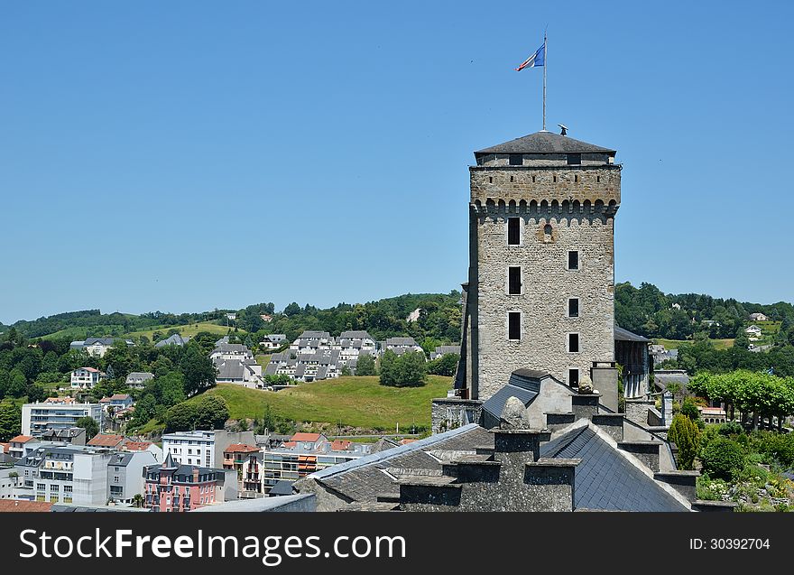 Lourdes is a major place of Roman Catholic pilgrimage. An ancient castle dominates above the famous town lying in the foothills of the Pyrenees. Lourdes is a major place of Roman Catholic pilgrimage. An ancient castle dominates above the famous town lying in the foothills of the Pyrenees.